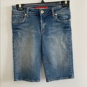 !it Jeans Classic Blue Denim Long Shorts Size 14 Girls